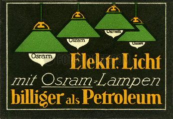 Werbung fuer Osram-Lampen  1910