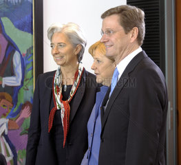 Lagarde + Merkel + Westerwelle