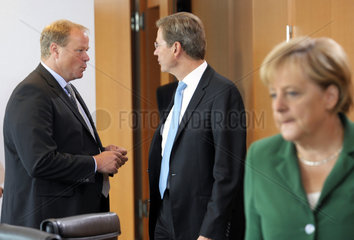 Niebel + Westerwelle + Merkel