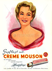 Creme Mouson  Hautcreme  Werbung 1954