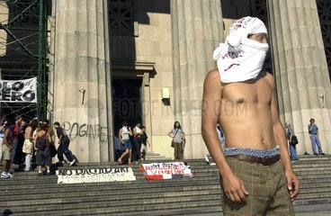 Demonstration gegen Arbeitslosigkeit in Buenos Aires