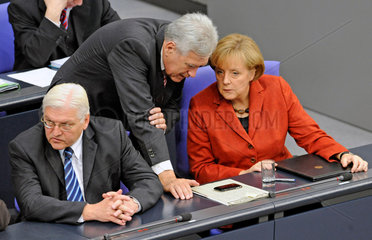 Steinmeier + Glos + Merkel