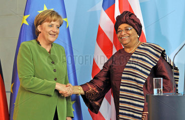 Merkel + Johnson-Sirleaf