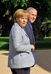 Merkel + Bush
