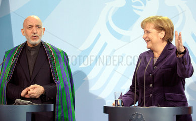 Karzai + Merkel