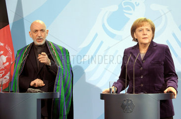 Karzai + Merkel