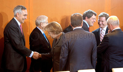 Loescher + Bruederle + Merkel + Zinkann + Westerwelle + Huber