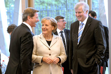 Westerwelle + Merkel + Seehofer