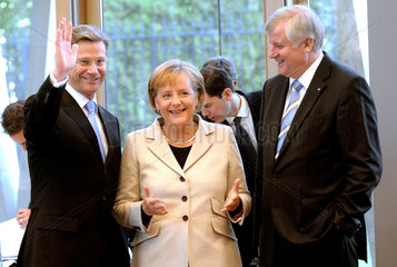 Westerwelle + Merkel + Seehofer