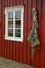 Rorbu (Fischerhuette) auf den Lofoten.
