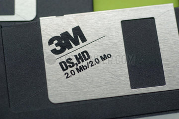 Detail einer 3.5 Zoll Diskette.