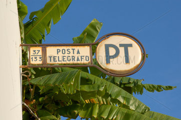 Post (Telegrafen - Station) auf Stromboli  eine der Liparischen Inseln  Italien.