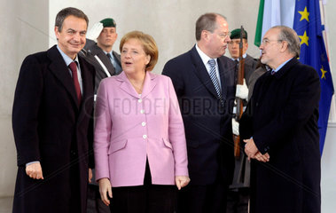Zapatero + Merkel + Steinbrueck + Solbes