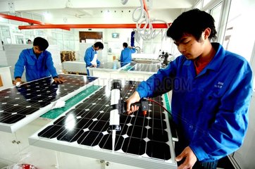 China. Solarzellen-Produktion
