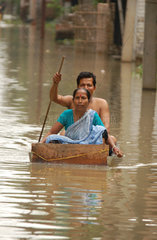 Indien  Hochwasser im Hoogly Bezirk