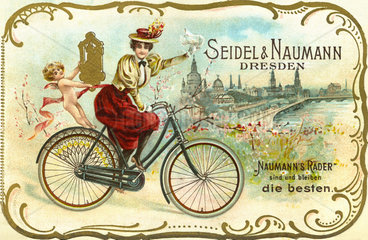 Werbung fuer Fahrraeder von Seidel & Naumann  Dresden  1898