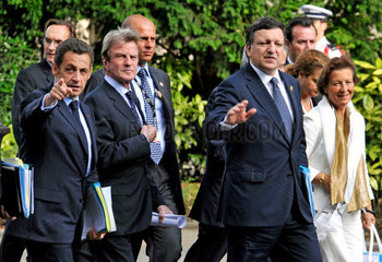 Sarkozy + Kouchner + Barroso