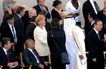 Merkel + bin Khalifa Al-Thani