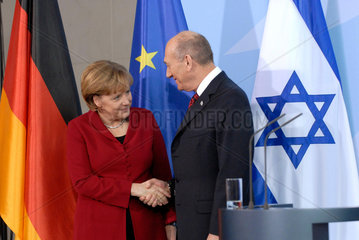Merkel + Olmert