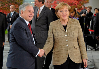 Kaczynski + Merkel