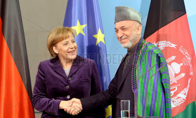 Merkel + Karzai