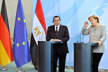 Mubarak + Merkel