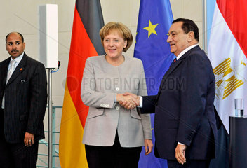 Merkel + Mubarak