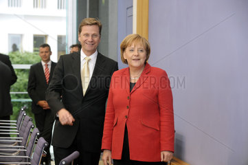 Westerwelle + Merkel