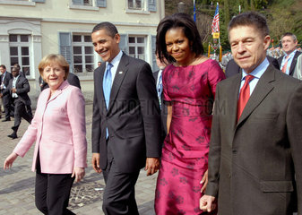 Merkel + Obamas + Sauer
