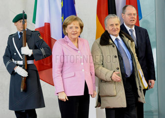 Merkel + Trichet + Steinbrueck