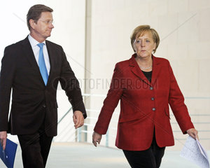 Westerwelle + Merkel