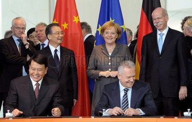 Ruettgers +Jingu + Jiabao + Merkel + Grube + Zetsche