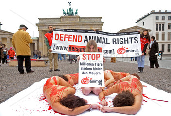 Protestaktion gegen Tierversuche