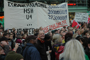 Verdi Demonsration gegen Sparmassnahmen in Hamburg