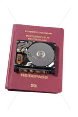 Biometrischer Reisepass mit Festplatte