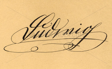 Unterschrift von Koenig Ludwig II  bayerischer Koenig