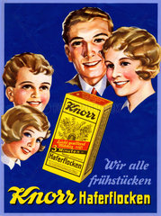 Knorr Haferflocken  Werbung  um 1937