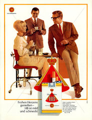 Werbung fuer HB Zigaretten  1966