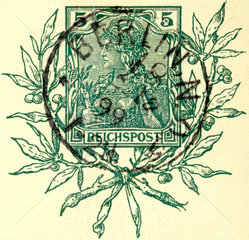 5 Pfennig Briefmarke  1899
