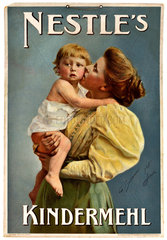 Nestle Kindermehl  Reklameschild  1915