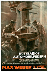 Werbung fur Automobilfedern der Firma Max Weber  1918