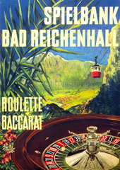 Werbeplakat Spielbank Bad Reichenhall  1955