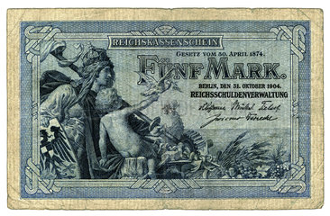 5-Mark-Schein  Kaiserreich  1904