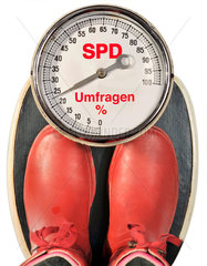 Symbolfoto SPD Krise  niedrige Umfrageergebnisse