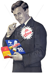 Zigarettenwerbung  Raucher  um 1935