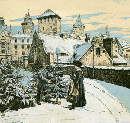 Christbaumverkauf  Nuernberg  1905