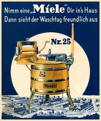 Werbung fuer Miele Waschmaschinen  um 1912