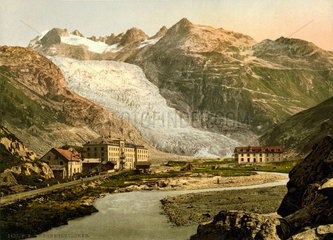 Rhonegletscher 1895  Symbol Klimawandel