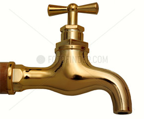 goldener Wasserhahn  Symbol