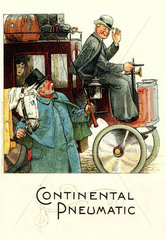 Werbung fuer Continental Autoreifen  um 1909